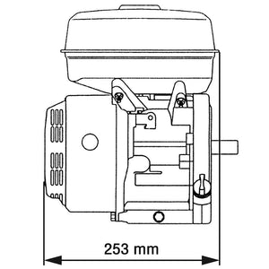Βενζινοκινητήρας 6,5 HP 4,8 kW Μαύρος - Pakobazaar