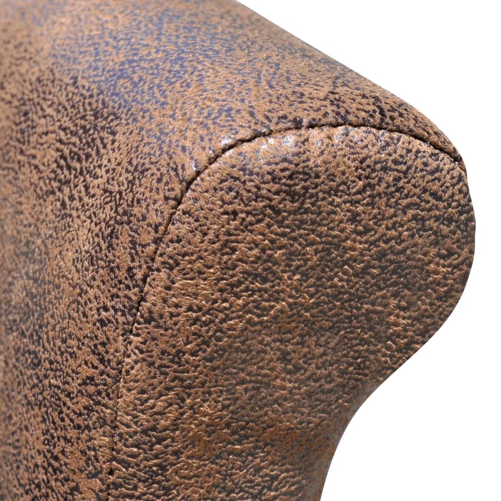 Καρέκλες Τραπεζαρίας 6 τεμ. Καφέ από Συνθετικό Δέρμα - PAKOBAZAAR