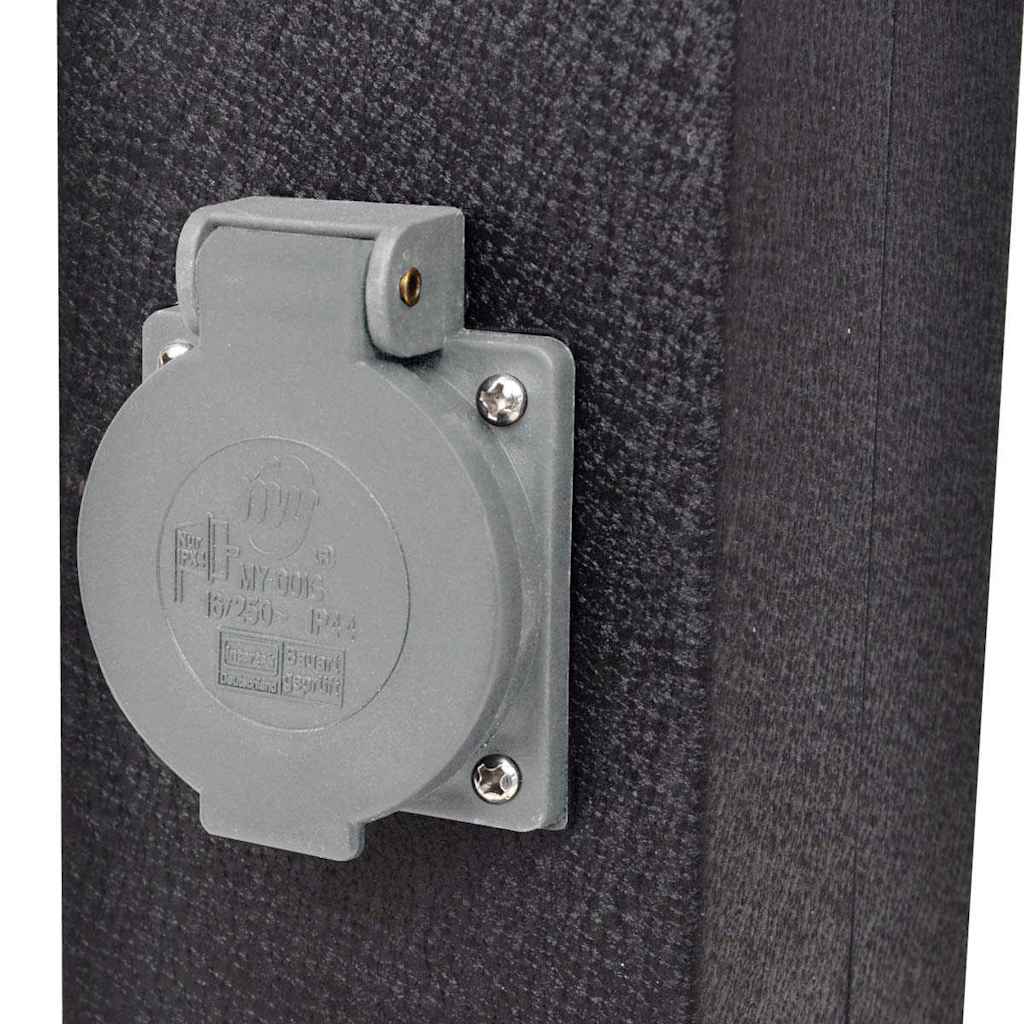 Μαύρος Στύλος Πρίζας Κήπου με Λάμπα - Pakobazaar