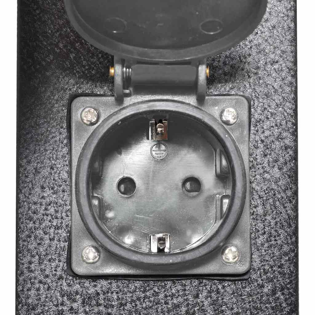 Μαύρος Στύλος Πρίζας Κήπου με Λάμπα - Pakobazaar