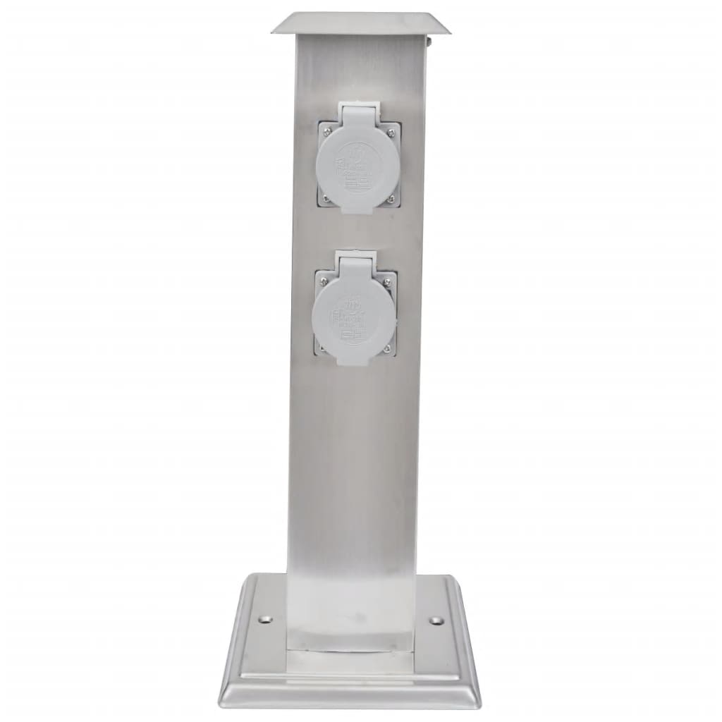 Στύλος Πρίζας Κήπου από Ανοξείδωτο Ατσάλι - Pakobazaar