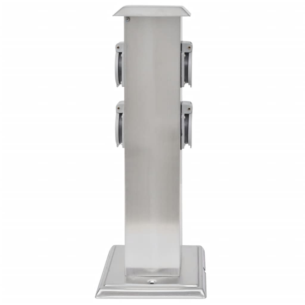 Στύλος Πρίζας Κήπου από Ανοξείδωτο Ατσάλι - Pakobazaar