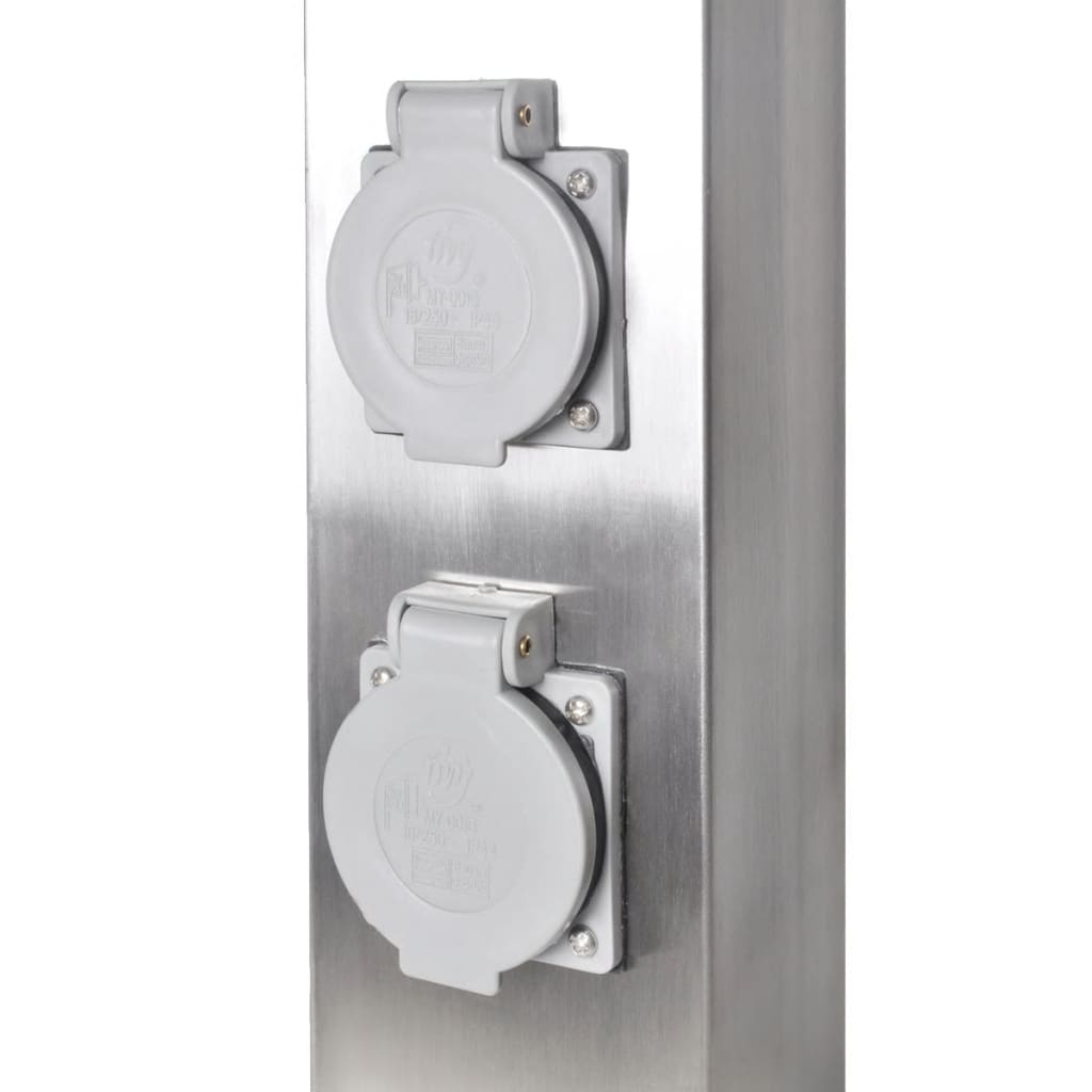 Στύλος Πρίζας Κήπου από Ανοξείδωτο Ατσάλι - Pakobazaar