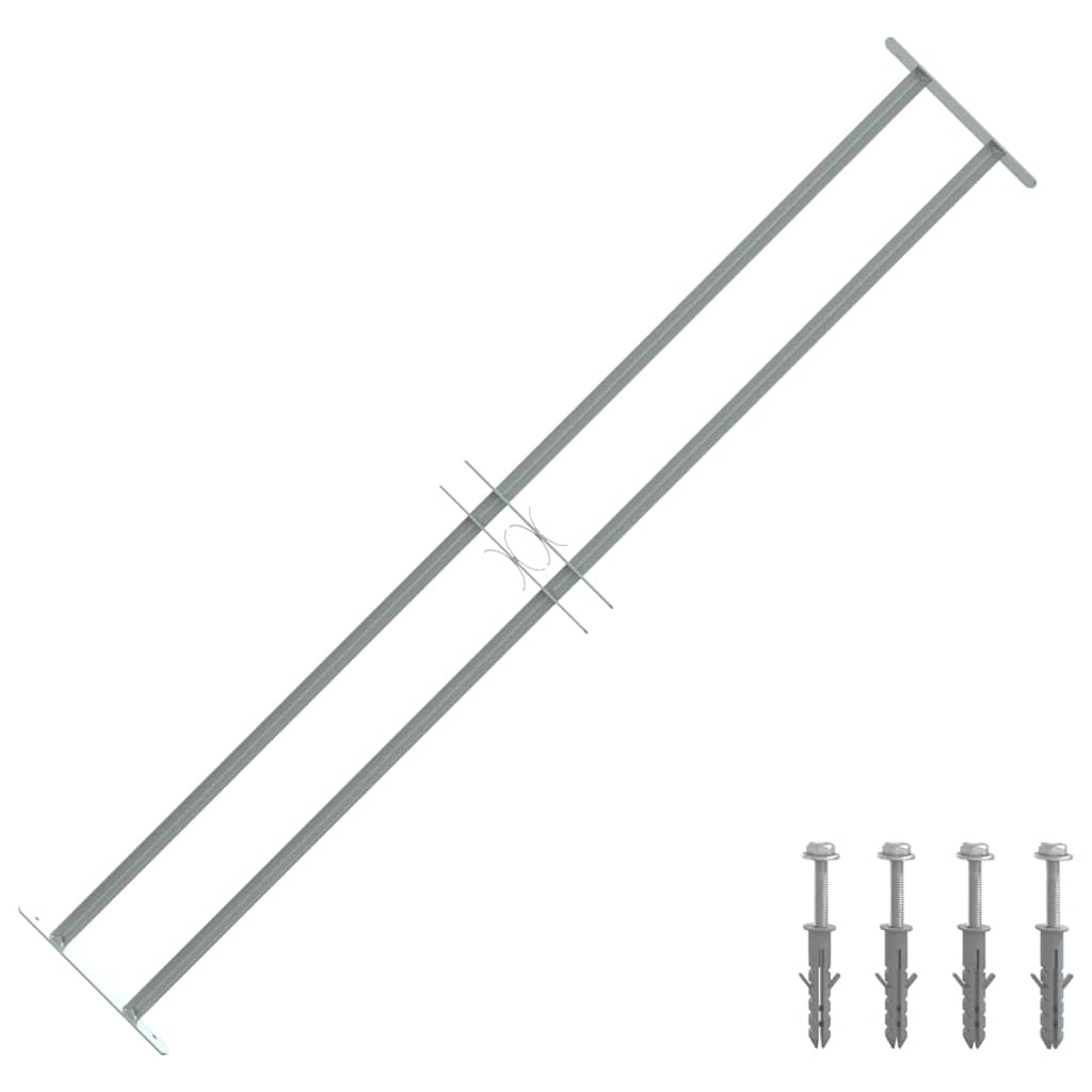 Κάγκελα Παραθύρων Ασφαλείας Ρυθμιζόμενα με 2 Μπάρες 1000-1500 χιλ. - PAKOBAZAAR