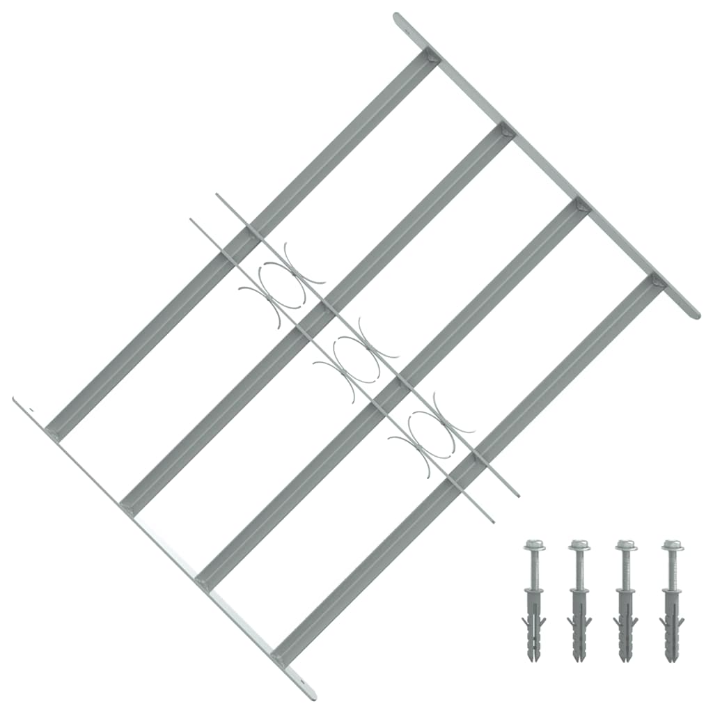 Κάγκελα Παραθύρων Ασφαλείας Ρυθμιζόμενα με 4 Μπάρες 500-650 χιλ. - PAKOBAZAAR