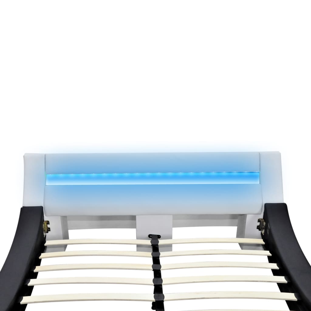 Κρεβάτι με LED 180x200 εκ. από Δερματίνη με Στρώμα Αφρού Μνήμης