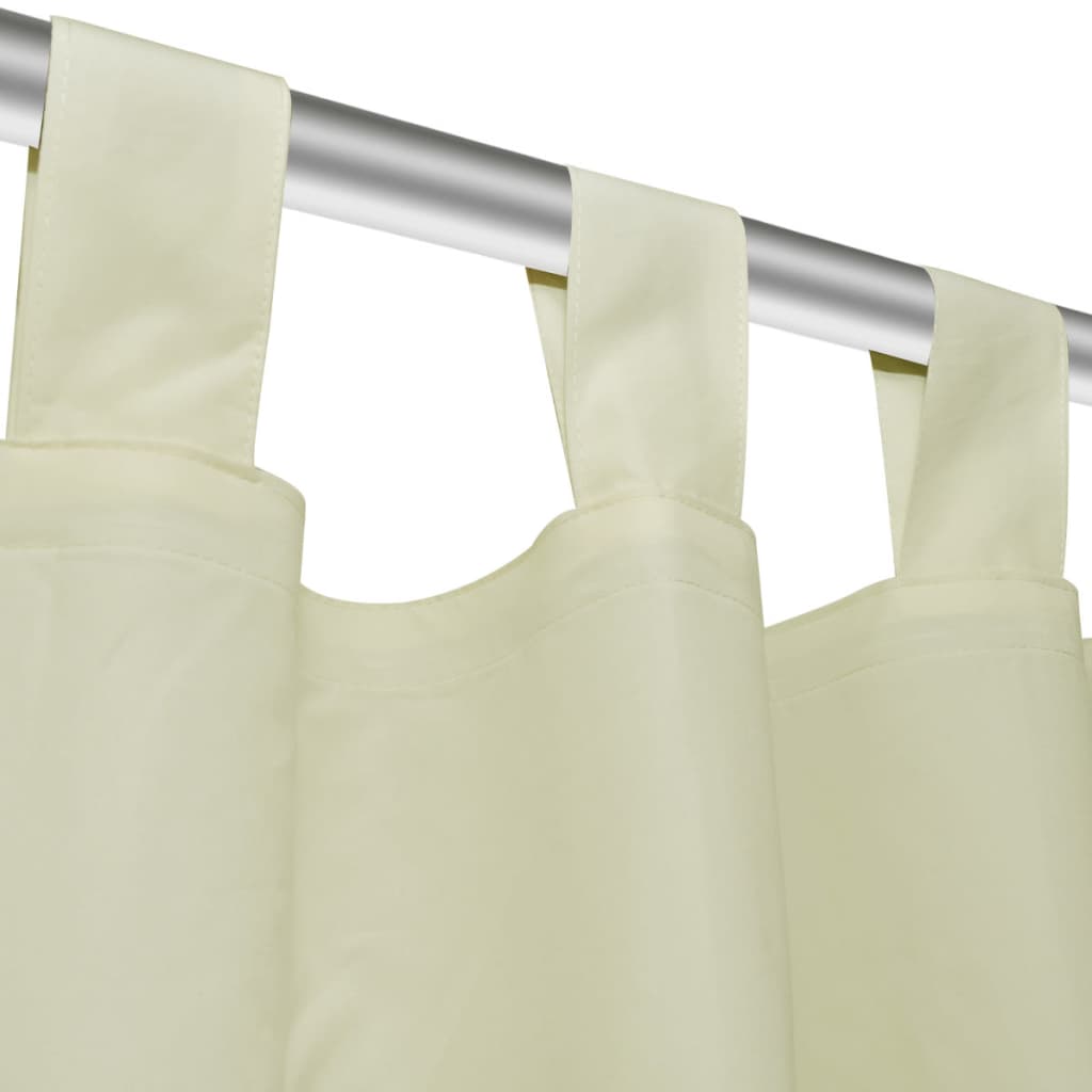 Κουρτίνες με Θηλιές 2 τεμ. Κρεμ 140 x 245 εκ. από Microsatin - PAKOBAZAAR