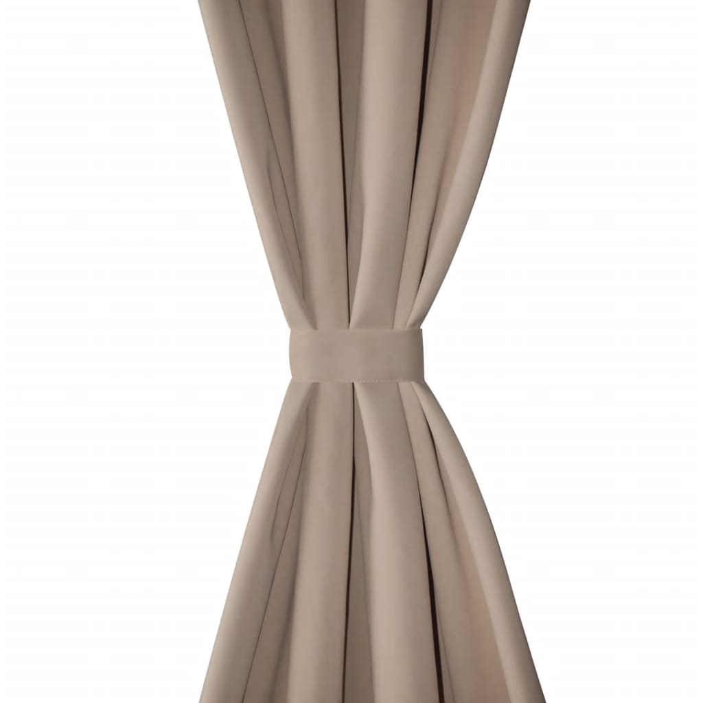 Κουρτίνες Συσκότισης 2 τεμ. Κρεμ 135 x 245 εκ. με Μεταλλικούς Κρίκους - PAKOBAZAAR