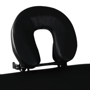 Κρεβάτι μασάζ Πτυσσόμενο 3 θέσεων Σκελετός αλουμινίου Μαύρο - Pakobazaar