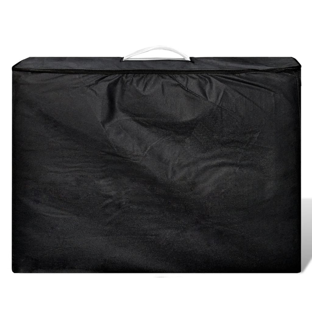 Κρεβάτι Μασάζ Πτυσσόμενο 4 Θέσεων με Ξύλινο Σκελετό Κρεμ Λευκό - Pakobazaar