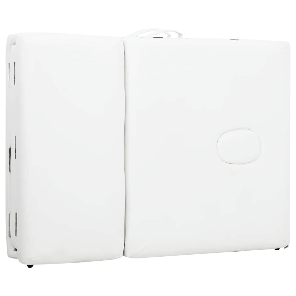 Κρεβάτι μασάζ Πτυσσόμενο 4 θέσεων με σκελετό αλουμινίου Κρεμ - Pakobazaar