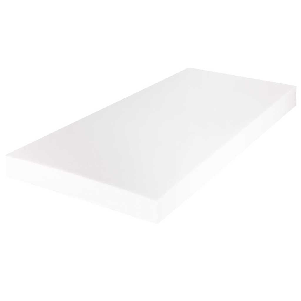 Κρεβάτι με LED Λευκό 180x200 εκ. από Συνθετικό Δέρμα με Στρώμα