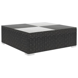 Σαλόνι Κήπου 6 Τεμαχίων Μαύρο από Συνθετικό Ρατάν με Μαξιλάρια
