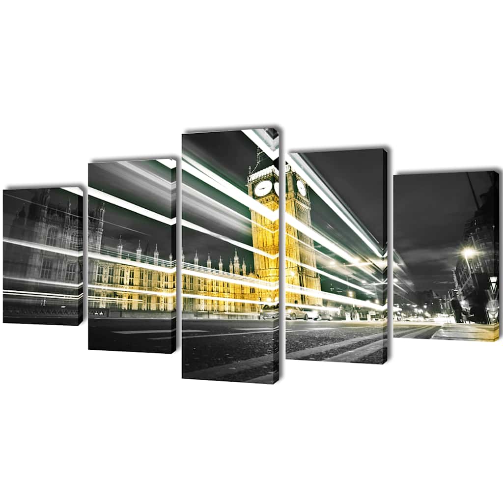 Πίνακας σε Καμβά Σετ Λονδίνο Big Ben 100 x 50 εκ.