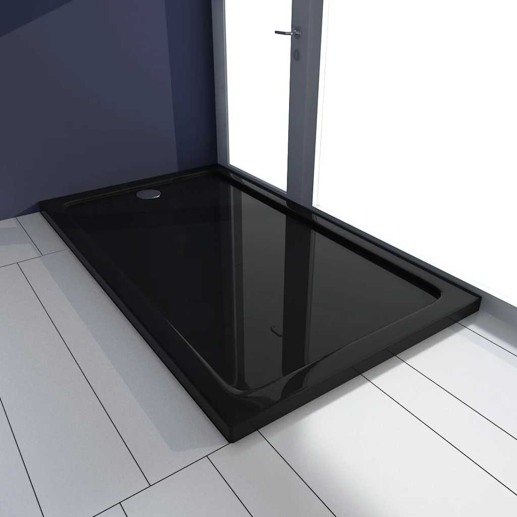 Βάση Ντουζιέρας Ορθογώνια Μαύρη 70 x 120 εκ. από ABS