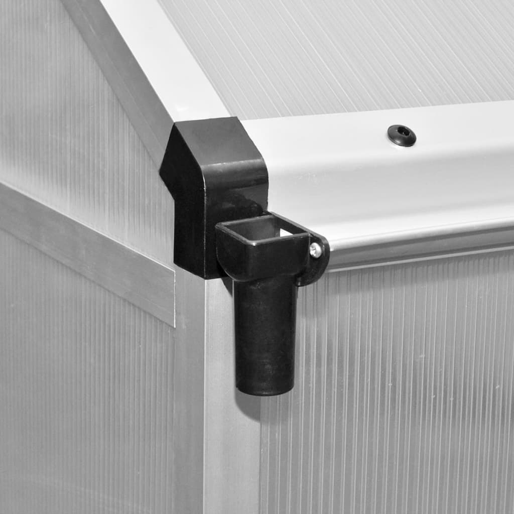 Θερμοκήπιο με Πλαίσιο Βάσης 6,05 μ² από Ενισχυμένο Αλουμίνιο - Pakobazaar