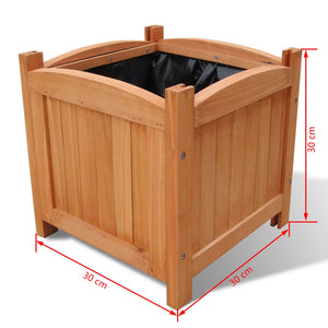 Ζαρντινιέρες Υπερυψωμένες Σετ των 2 30 x 30 x 30 εκ. Ξύλινες - Pakobazaar