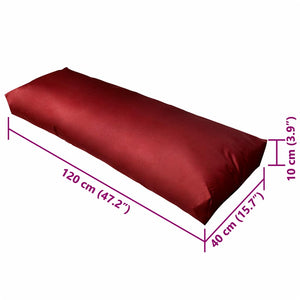 Μαξιλάρι Πλάτης Επενδεδυμένο Μπορντό 120 x 40 x 10 εκ.