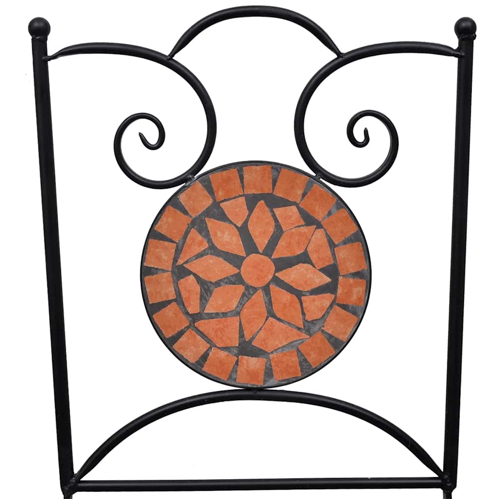 Καρέκλες Bistro Πτυσσόμενες 2 τεμ. Τερακότα Κεραμικές - Pakobazaar