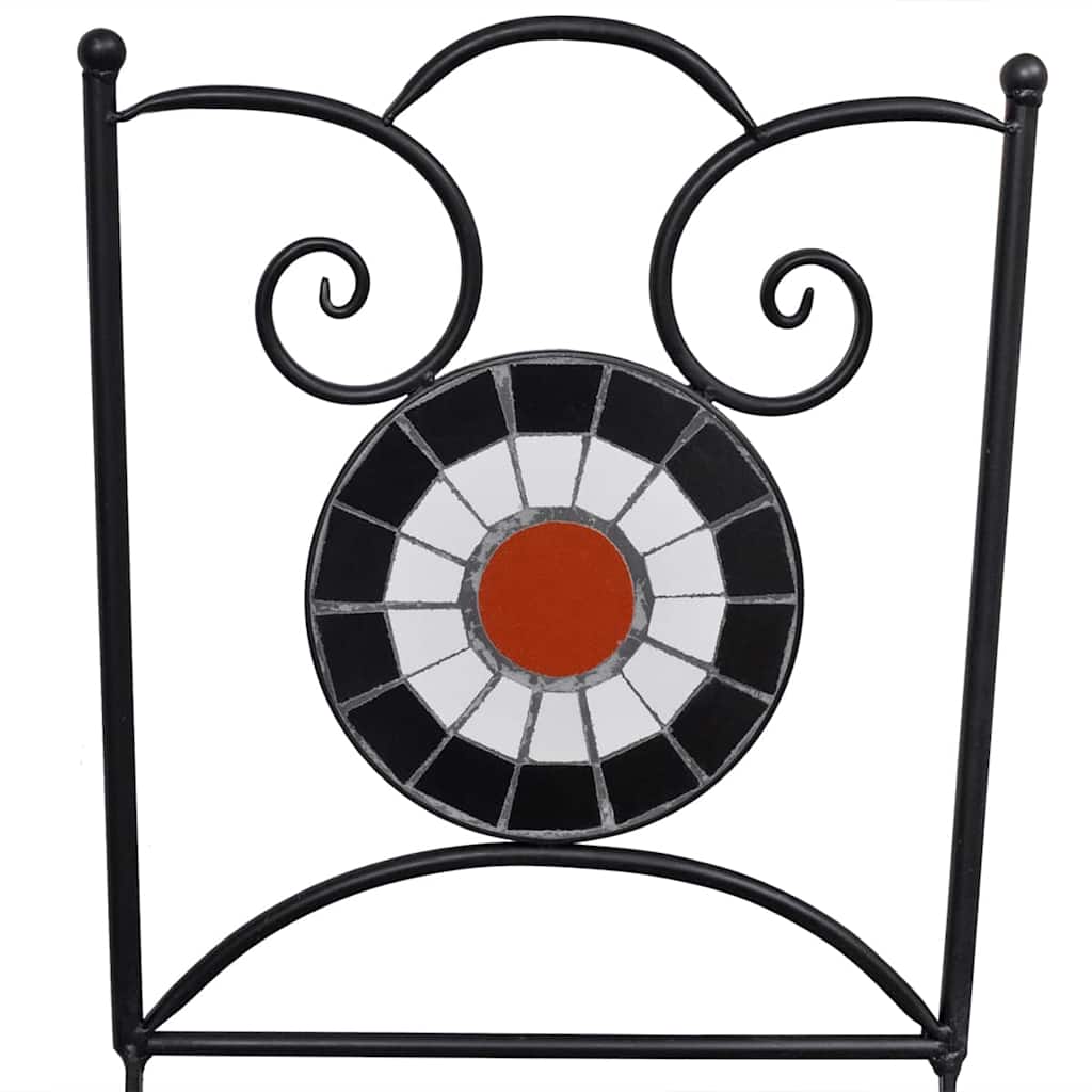 Καρέκλες Bistro Πτυσσόμενες 2 τεμ. Τερακότα / Λευκό Κεραμικές - Pakobazaar