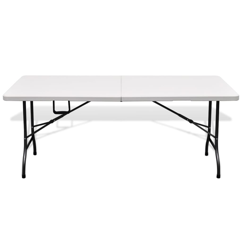 Τραπέζι Κήπου Πτυσσόμενο Λευκό 180 x 75 x 74 εκ. από HDPE