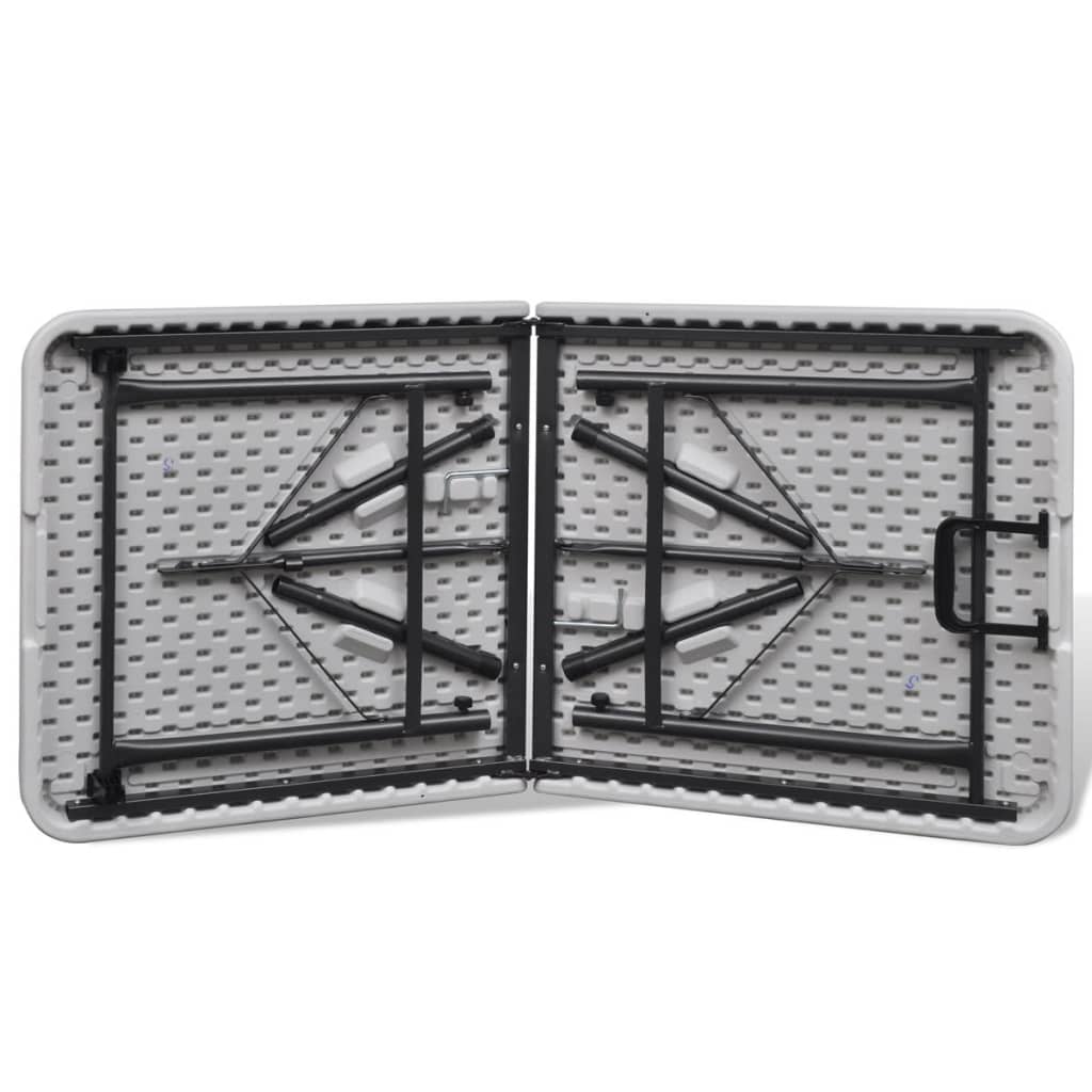 Τραπέζι Κήπου Πτυσσόμενο Λευκό 122 εκ. από HDPE