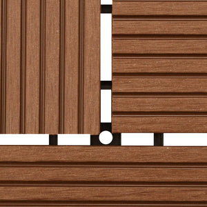 Πλάκα Κατασκευής 11 pcs Καφέ 30 x 30 cm WPC - Pakobazaar