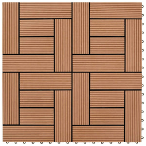 Πλάκα Κατασκευής 11 pcs Καφέ 30 x 30 cm WPC - Pakobazaar
