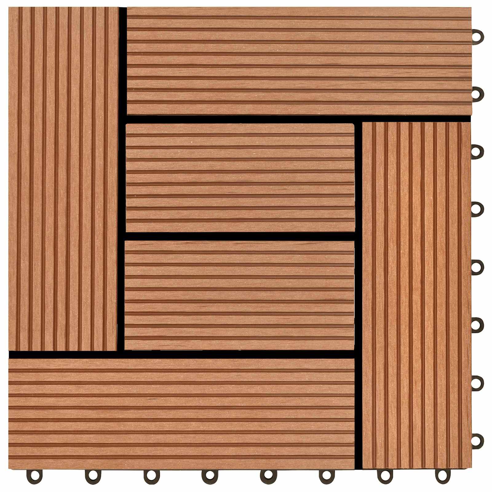 Πλάκα Κατασκευής 11 pcs Καφέ 30 x 30 cm WPC - Pakobazaar