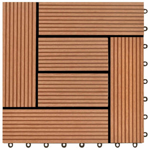Πλάκα Κατασκευής 11 pcs Καφέ 30 x 30 cm WPC - Pakobazaar