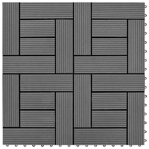Πλάκα Κατασκευής 11 pcs Γκρι 30 x 30 cm WPC - Pakobazaar
