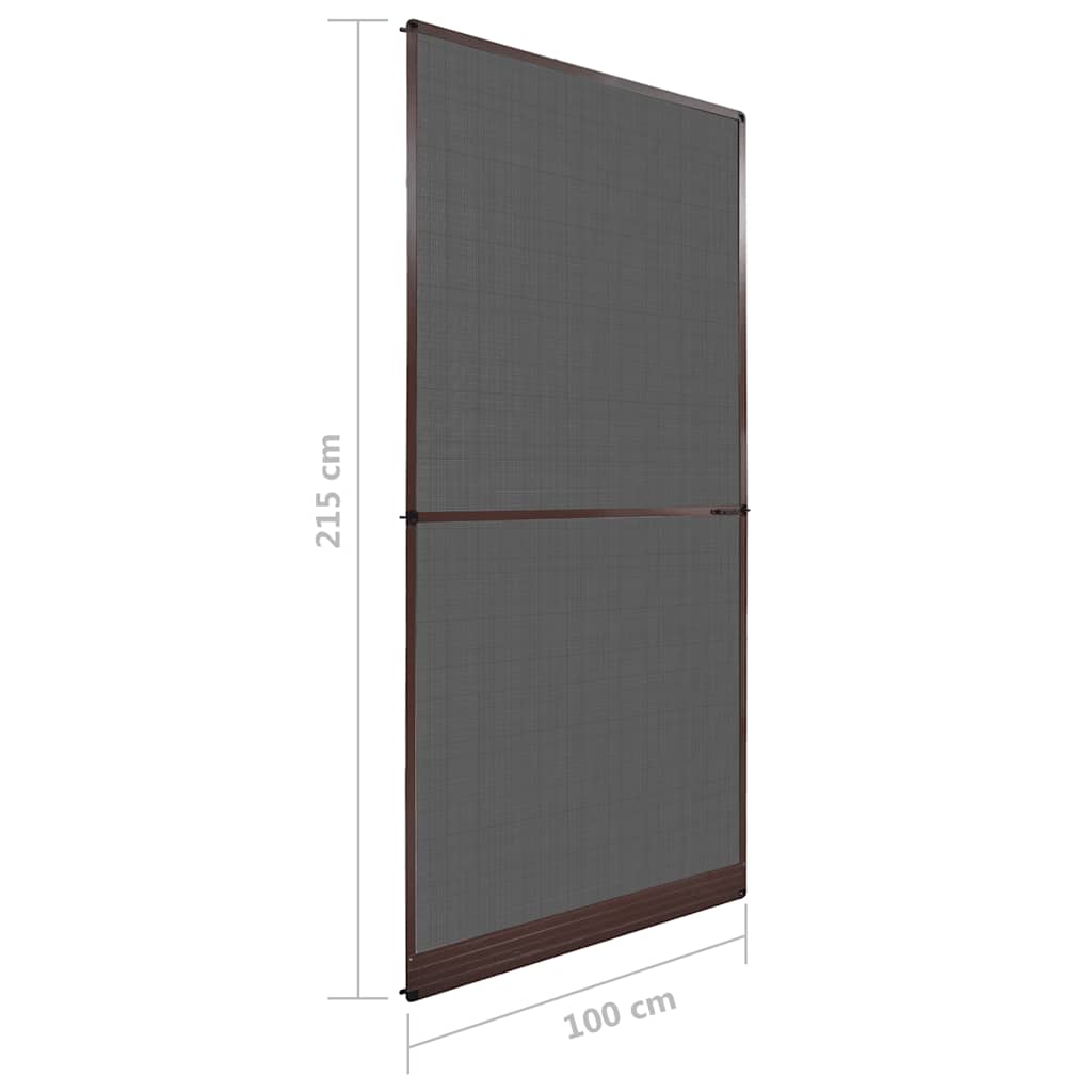 Σήτα Πόρτας με Μεντεσέδες Καφέ 100 x 215 εκ. - Pakobazaar