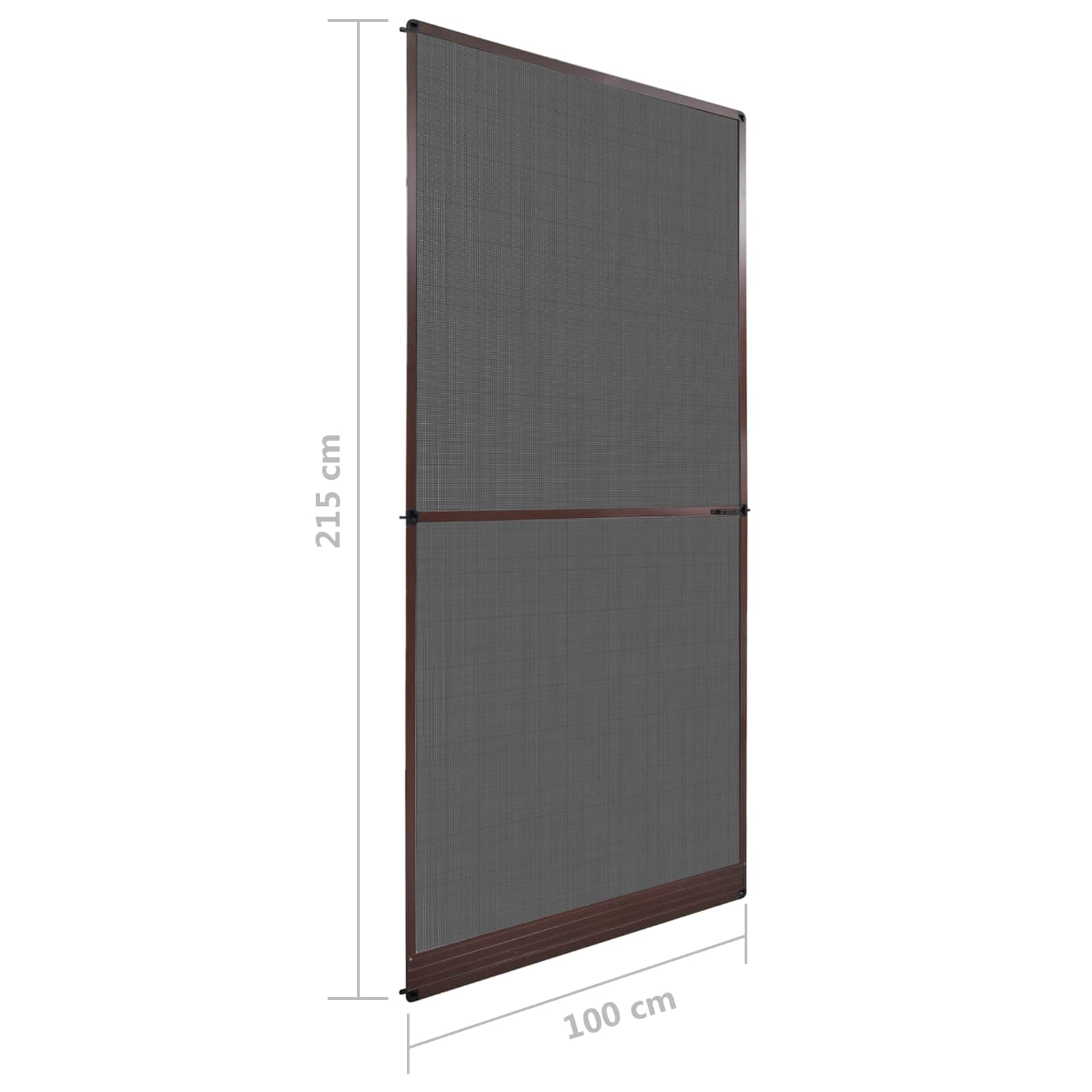 Ανοιγόμενη Οθόνη Εντόμων Καφέ και Μαύρο 100 x 215 cm - Pakobazaar