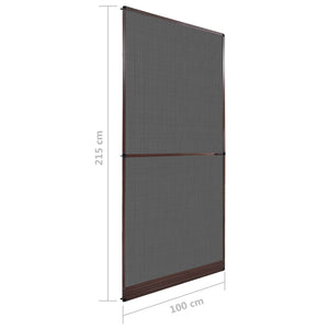 Ανοιγόμενη Οθόνη Εντόμων Καφέ και Μαύρο 100 x 215 cm - Pakobazaar
