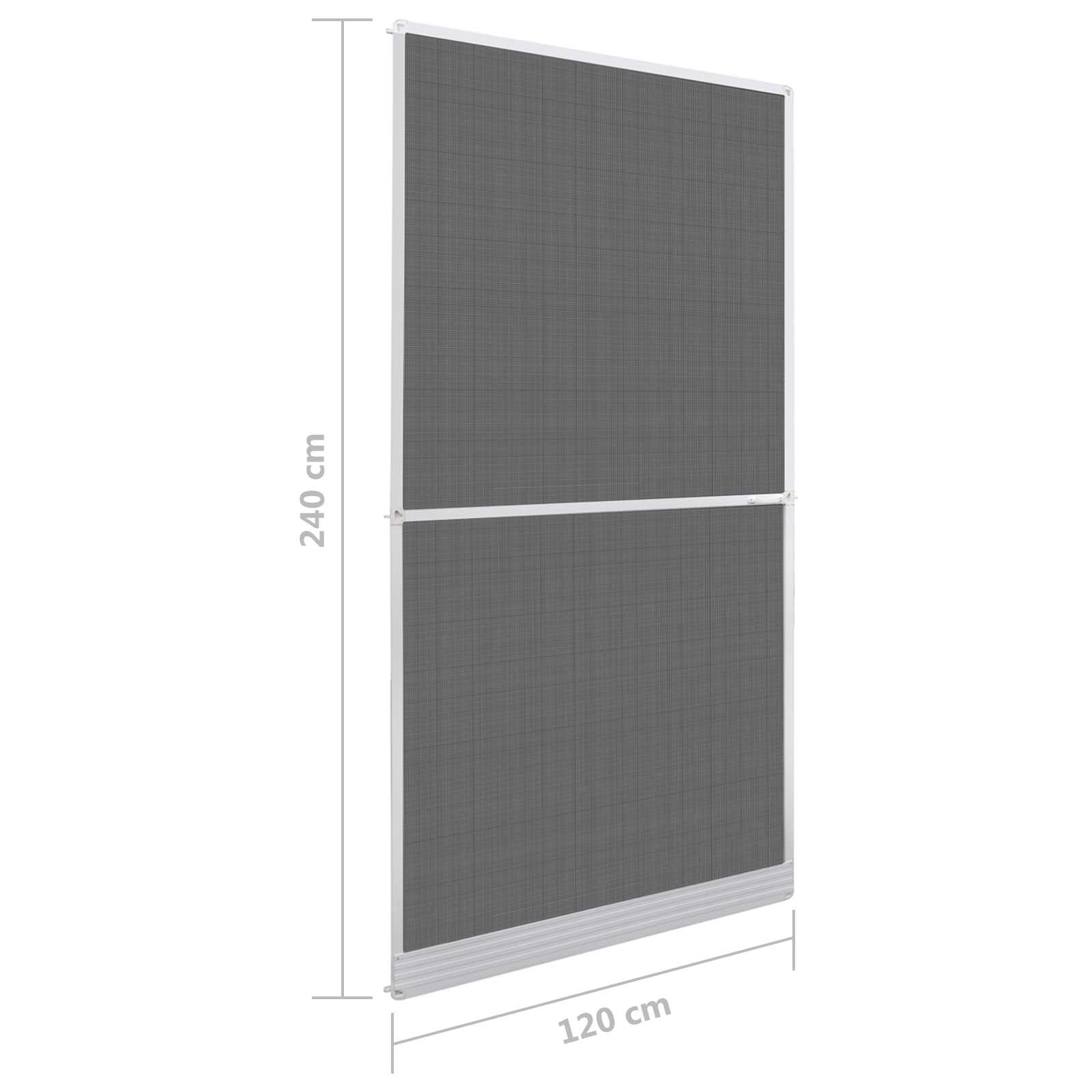 Ανοιγόμενη Οθόνη Εντόμων Λευκό και Μαύρο 120 x 240 cm - Pakobazaar