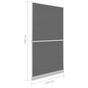 Ανοιγόμενη Οθόνη Εντόμων Λευκό και Μαύρο 120 x 240 cm - Pakobazaar
