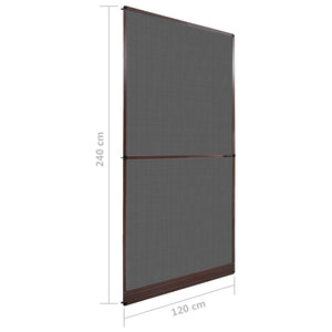 Ανοιγόμενη Οθόνη Εντόμων Καφέ και Μαύρο 120 x 240 cm - Pakobazaar