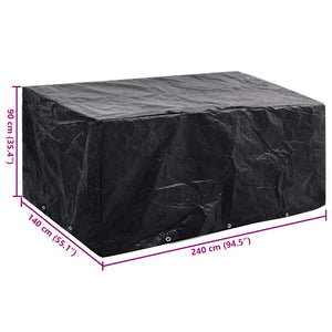 Κάλυμμα Επίπλων Κήπου με 8 Κρίκους 240 x 140 x 90 εκ.