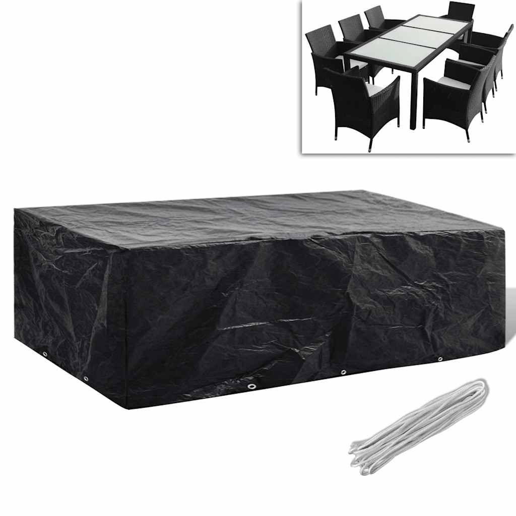 Κάλυμμα Επίπλων Κήπου με 8 Κρίκους 300 x 140 x 90 εκ. - Pakobazaar