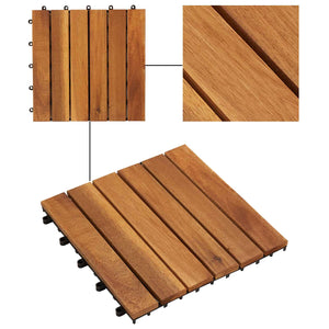 Πλάκα Κατασκευής 10 pcs Καφέ 30 x 30 cm Ξύλο Ακακίας - Pakobazaar