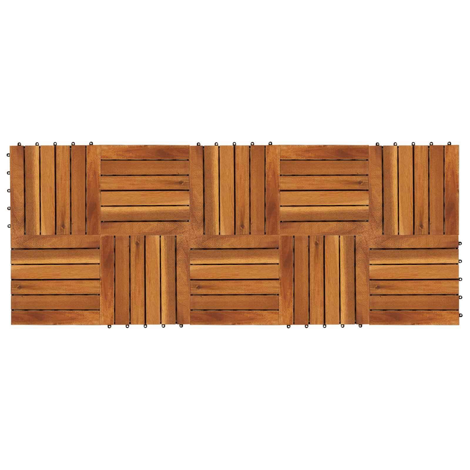 Πλάκα Κατασκευής 10 pcs Καφέ 30 x 30 cm Ξύλο Ακακίας - Pakobazaar