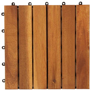 Πλάκα Κατασκευής 10 pcs Καφέ 30 x 30 cm Ξύλο Ακακίας - Pakobazaar
