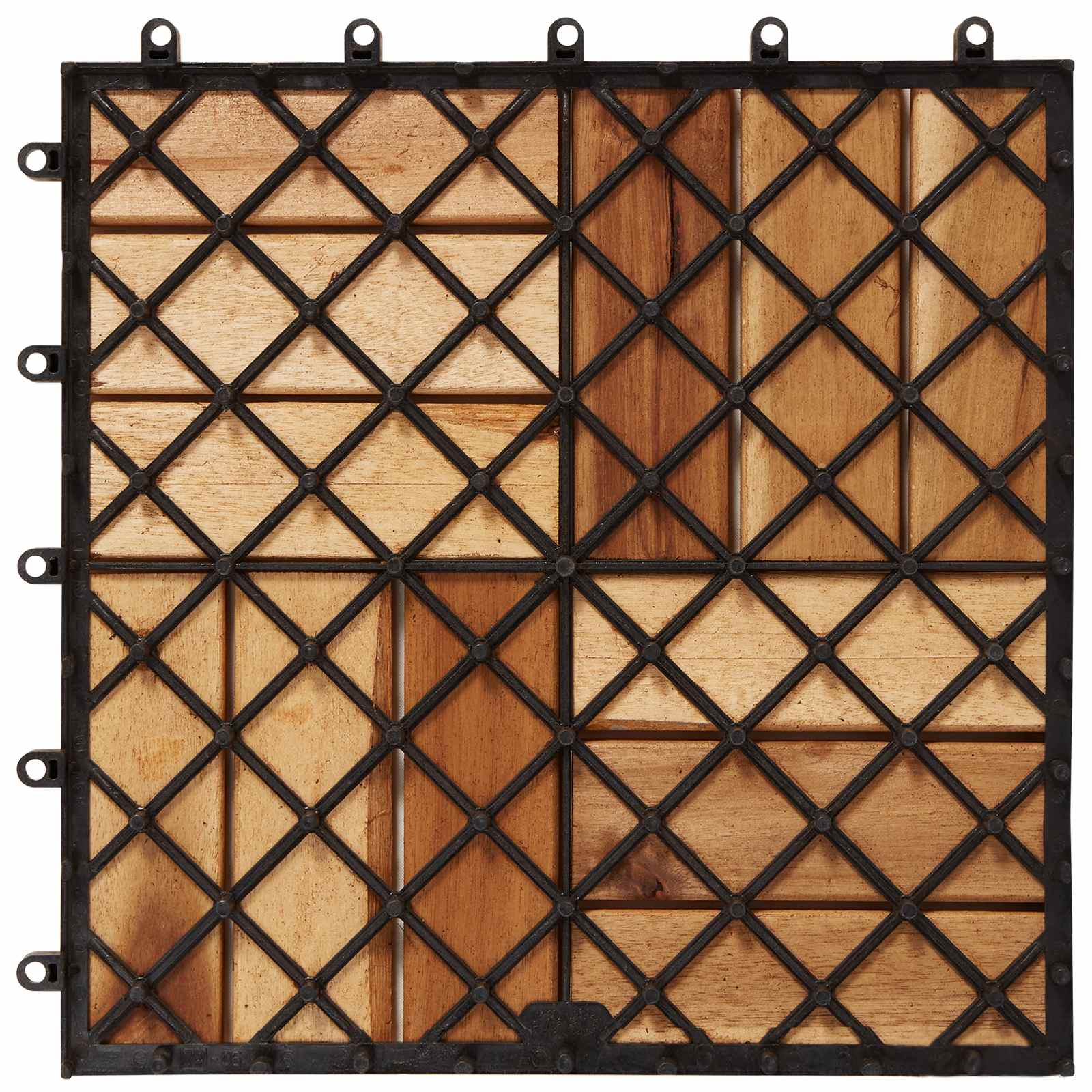 Πλάκα Κατασκευής 10 pcs Καφέ 30 x 30 cm Ξύλο Ακακίας - Pakobazaar