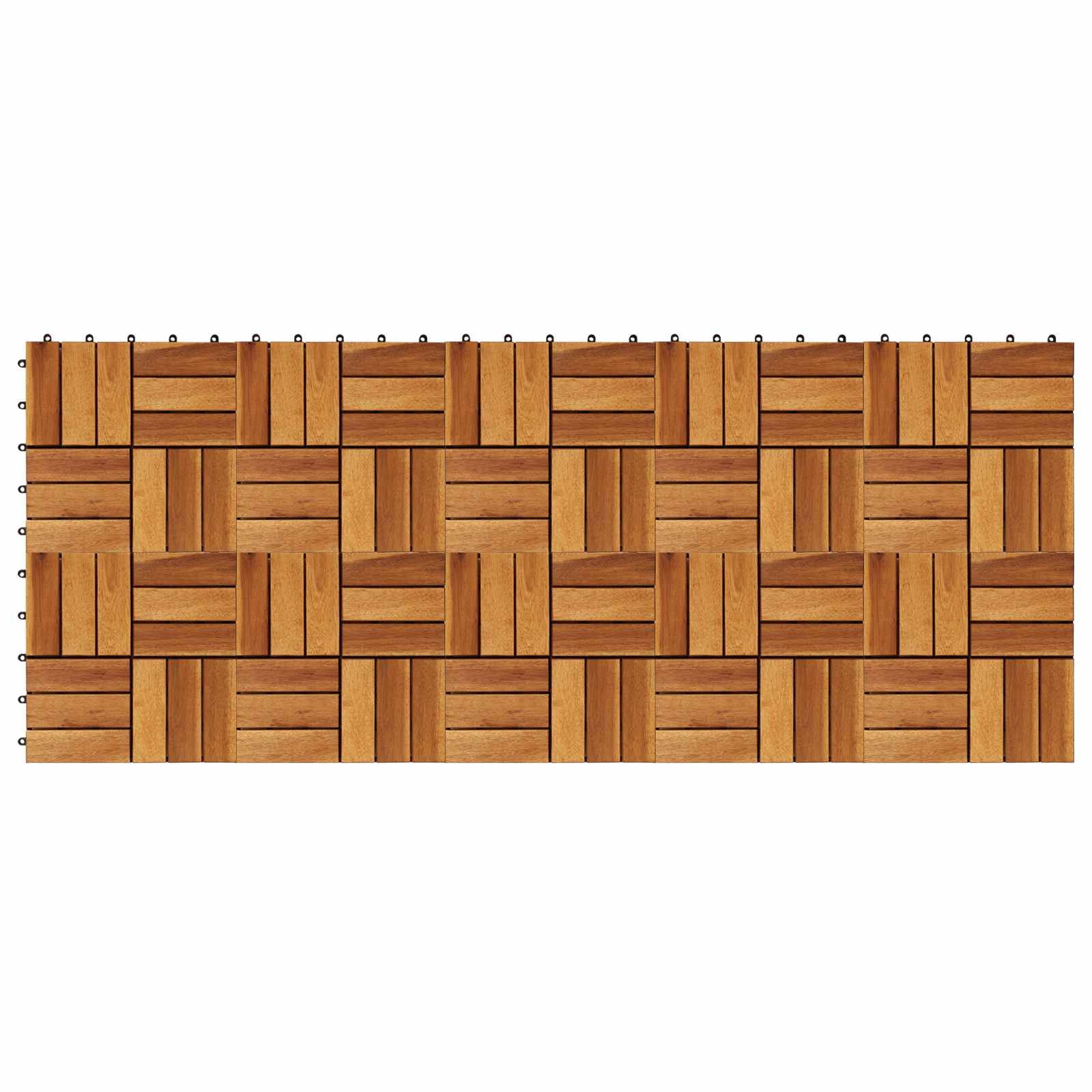 Πλάκα Κατασκευής 10 pcs Καφέ 30 x 30 cm Ξύλο Ακακίας - Pakobazaar