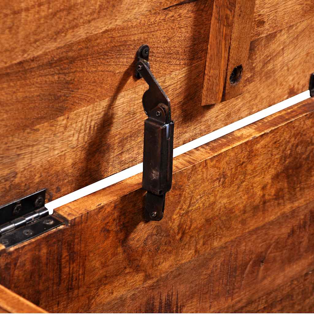 Μπαούλο Αποθήκευσης από Ακατέργαστο Ξύλο Μάνγκο - PAKOBAZAAR