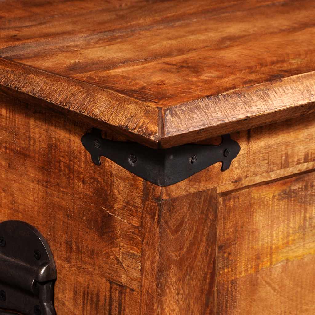 Μπαούλο Αποθήκευσης από Ακατέργαστο Ξύλο Μάνγκο - PAKOBAZAAR