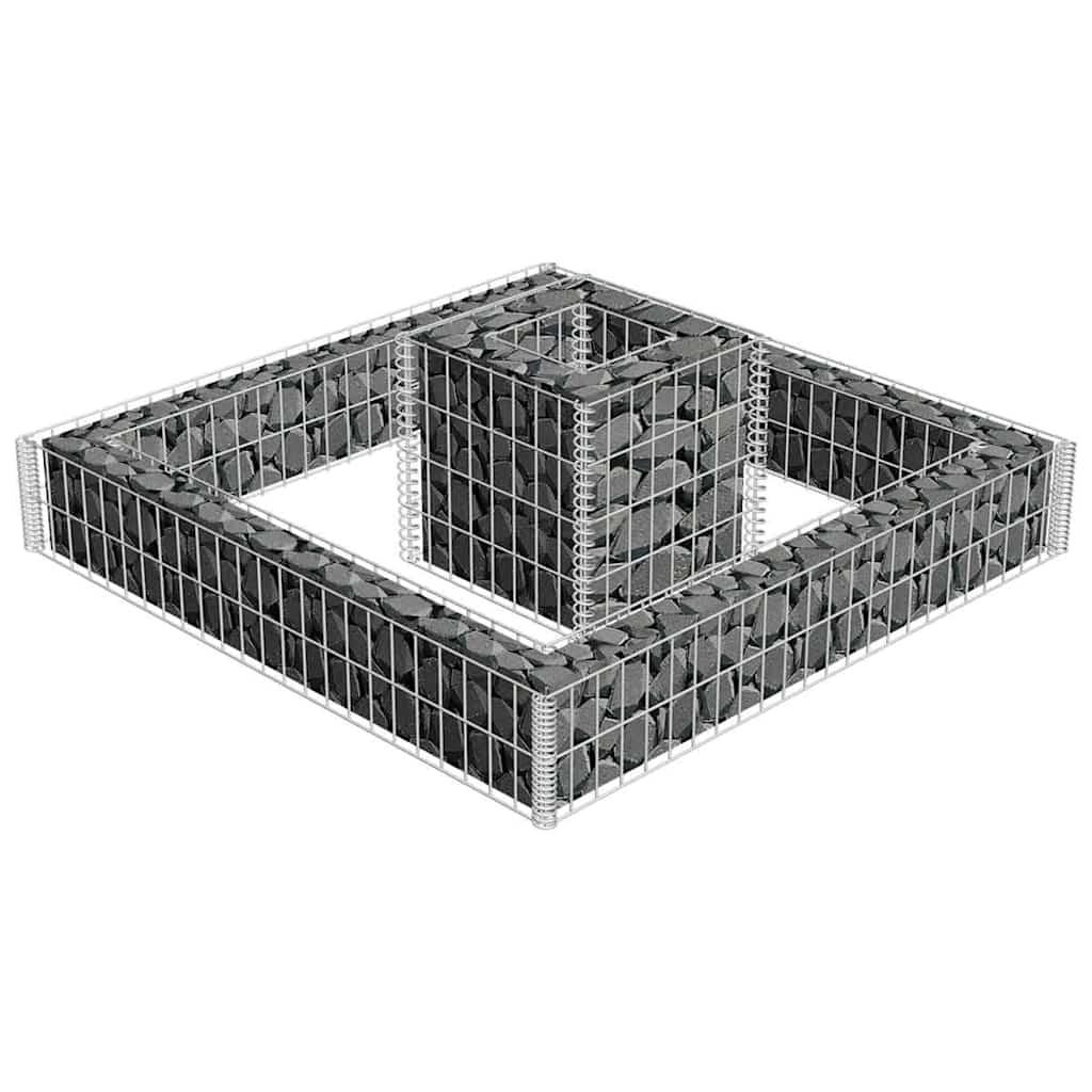 Συρματοκιβώτιο Γλάστρα 120 x 120 x 20 εκ. Γαλβανισμένος Χάλυβας - PAKOBAZAAR