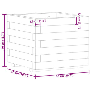Ζαρντινιέρα Υπερυψωμένη Τετράγωνη 50 x 50 x 40 εκ. Ξύλινη