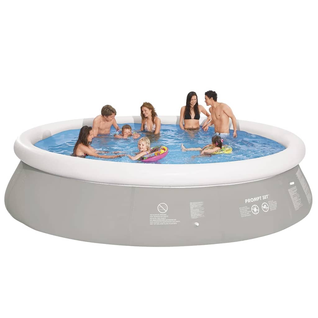 Jilong Πισίνα Φουσκωτή Στρογγυλή  Γκρι 450 x 122 εκ. - Pakobazaar