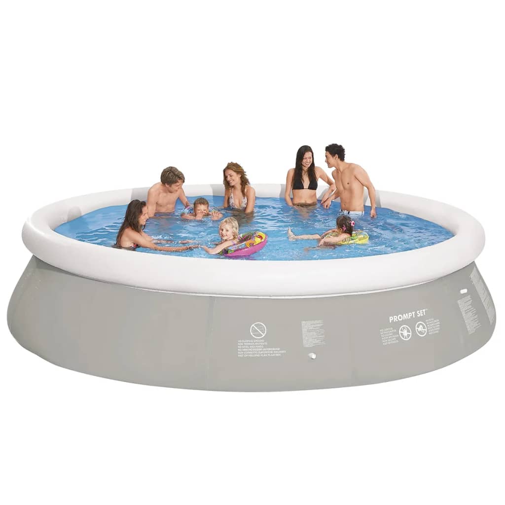 Jilong Πισίνα Φουσκωτή Στρογγυλή  Γκρι 450 x 122 εκ. - Pakobazaar